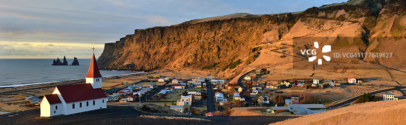 冰岛维克全景图片素材