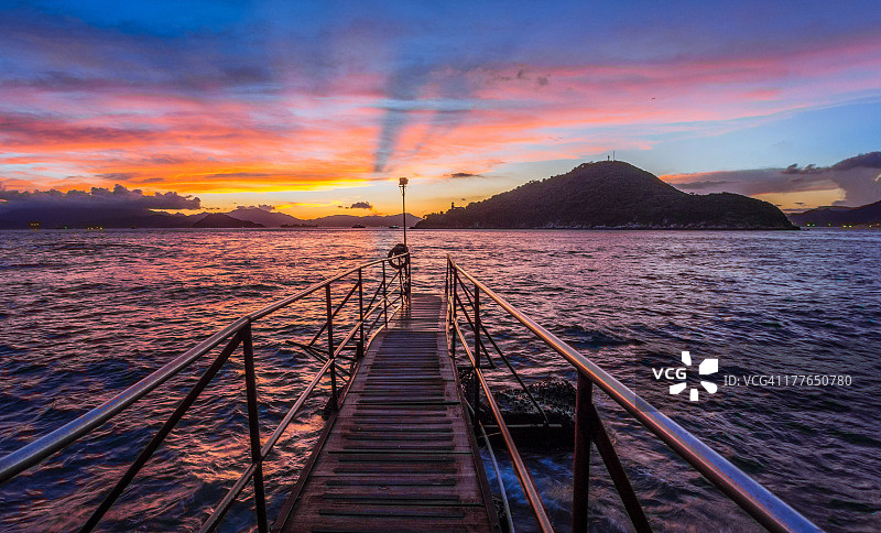 香港西环泳棚图片素材