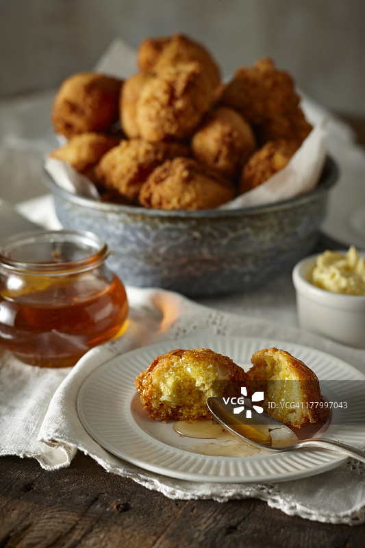 炸玉米饼图片素材