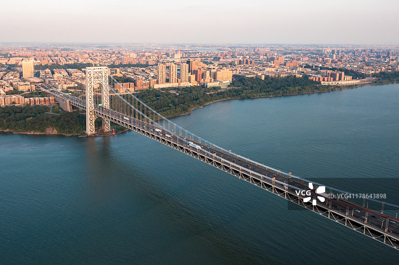 乔治·华盛顿大桥航拍图片素材