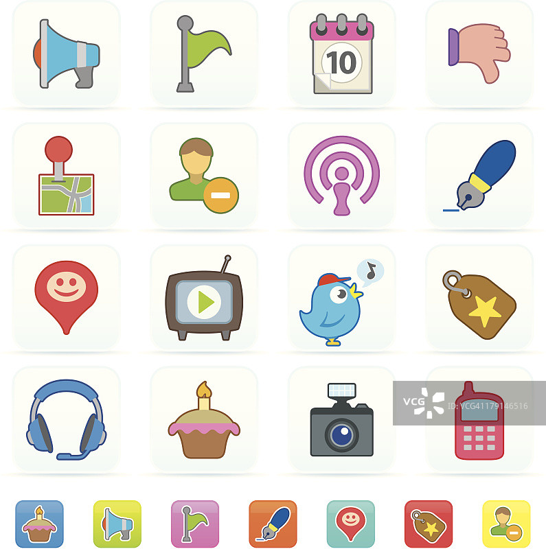 社交媒体图标图片素材