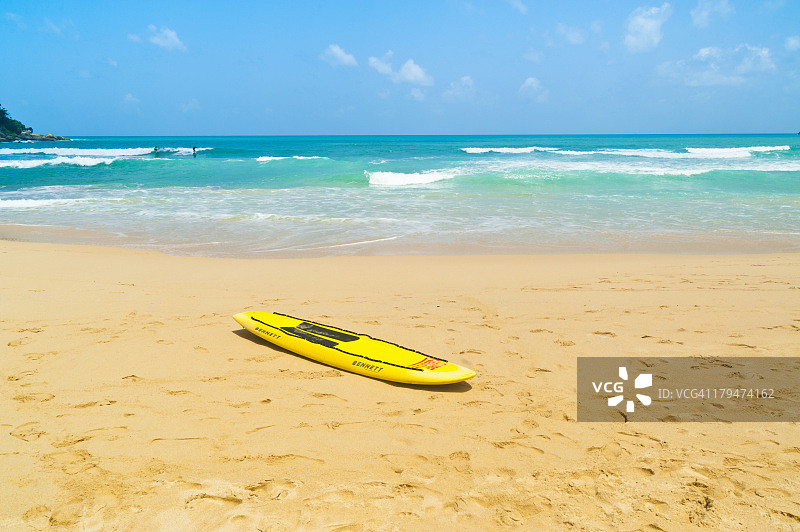 冲浪板泰国普吉岛卡塔海滩图片素材
