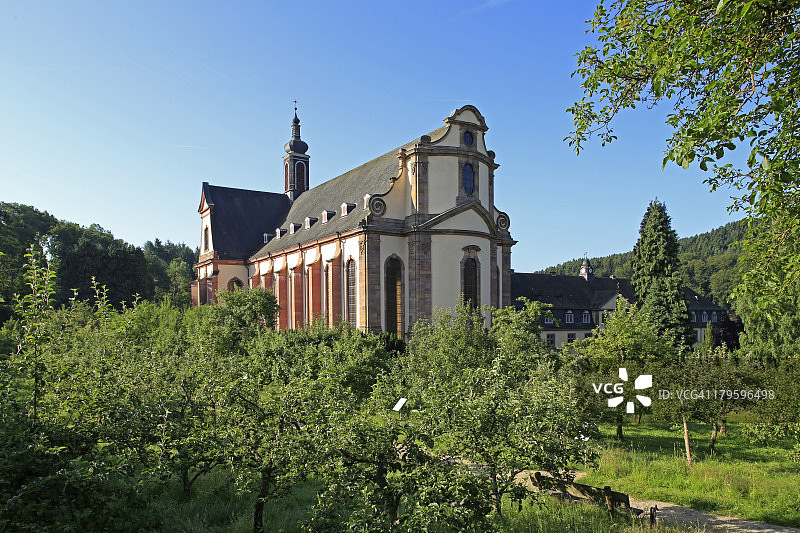 希梅罗德修道院，德国艾费尔格罗斯里特根图片素材