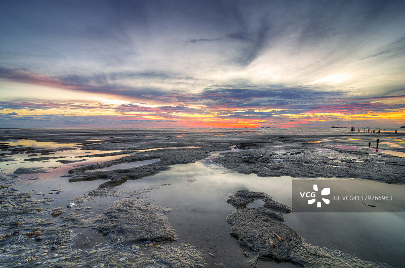 雪兰莪州瓜拉雪兰莪县日落景观图片素材