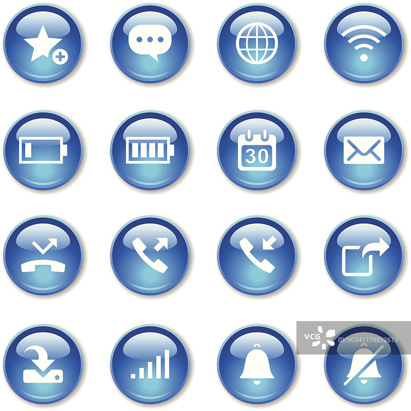 水晶图标合集 | 通讯与智能手机图片素材