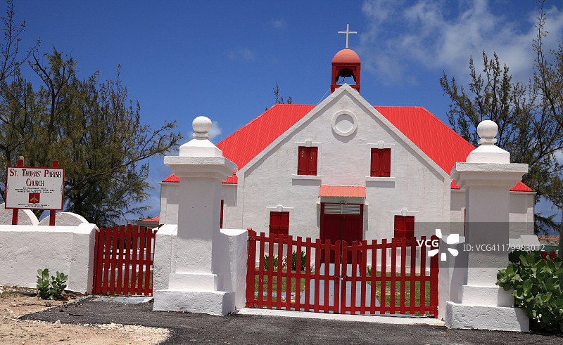 圣托马斯教区教堂，特克斯和凯科斯群岛图片素材