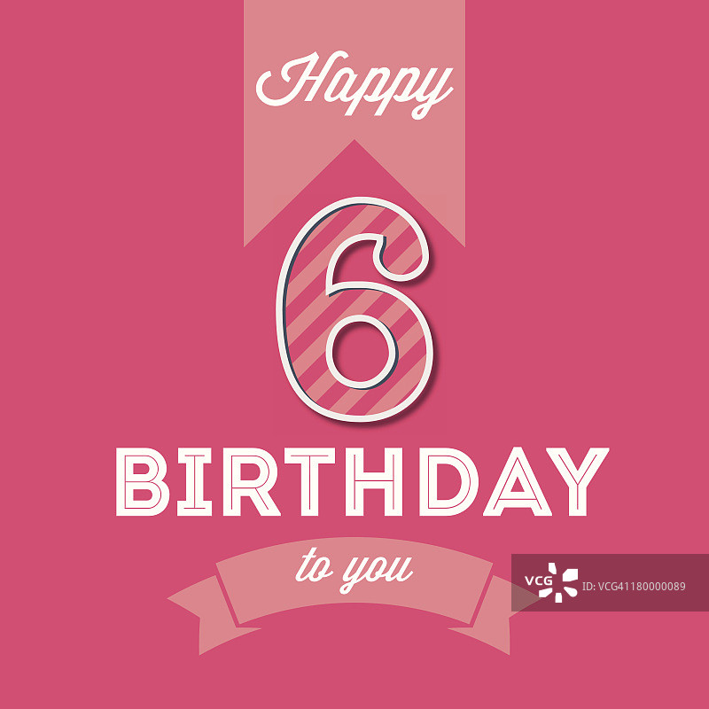 6岁生日贺卡图片素材