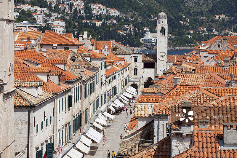 从杜布罗夫尼克城墙眺望图片素材