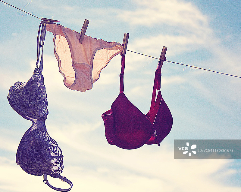 晾晒内衣图片素材