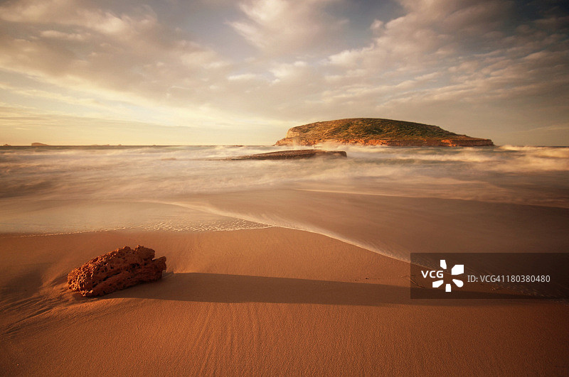 康塔海滩的冬季图片素材