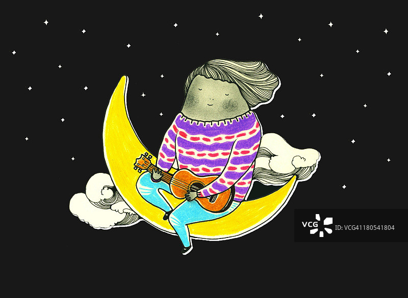 尤克里里野餐图片素材