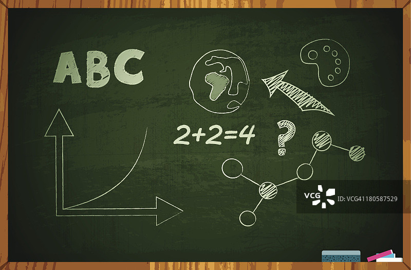 绿色黑板图片素材