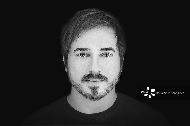 干净的胡须男士头像图片素材