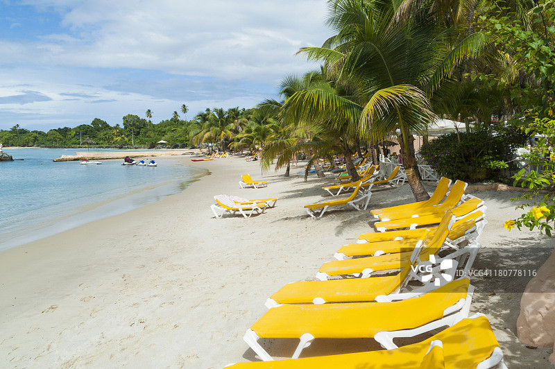 斯托尔湾，多巴哥岛鸽子岬图片素材