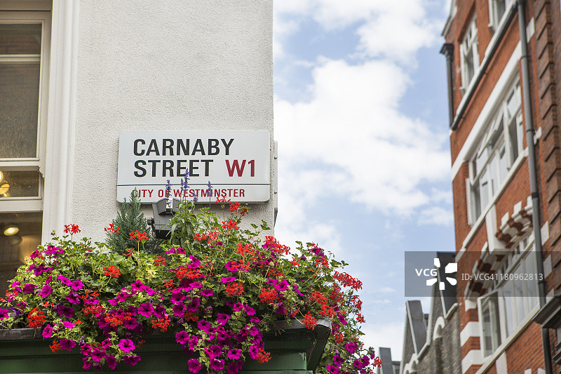 伦敦卡纳比街图片素材