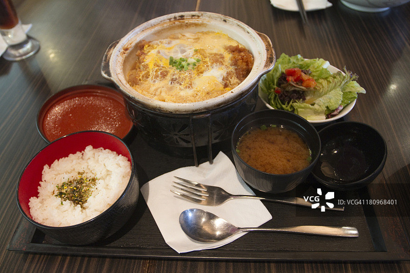 猪排饭拼盘图片素材