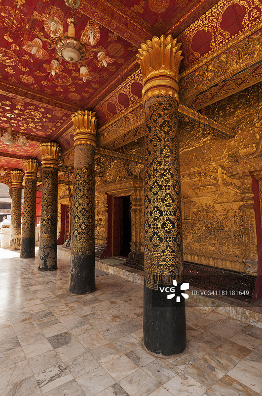 迈寺的金箔浮雕图片素材