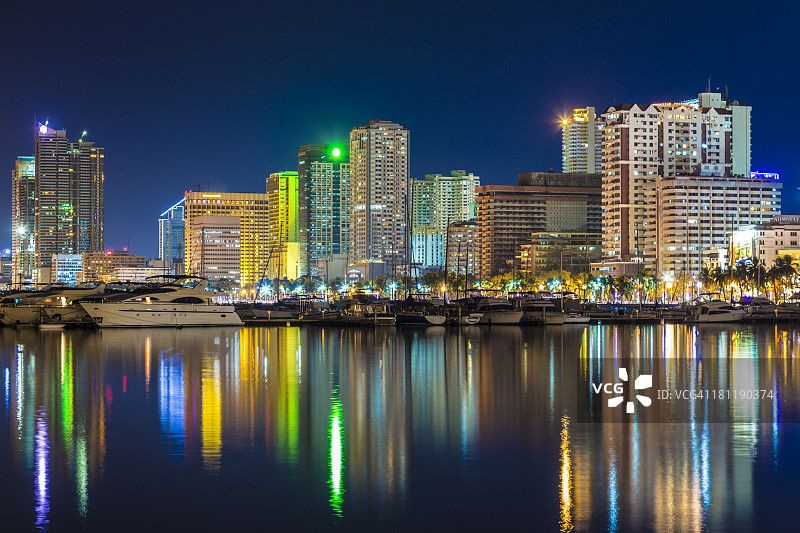 马尼拉城市夜景图片素材