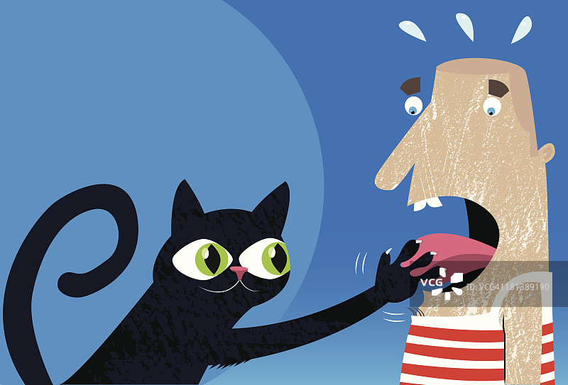 猫抓住了你的舌头！图片素材