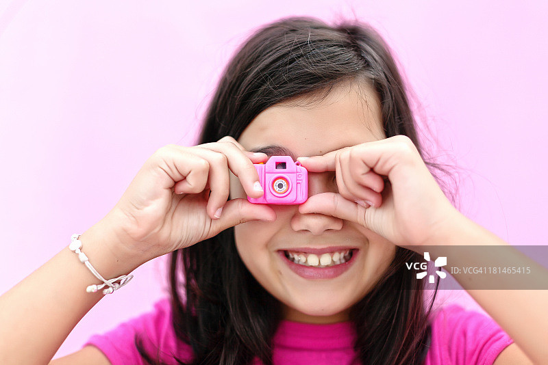迷你粉色相机图片素材