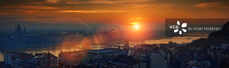 渔人堡日出图片素材