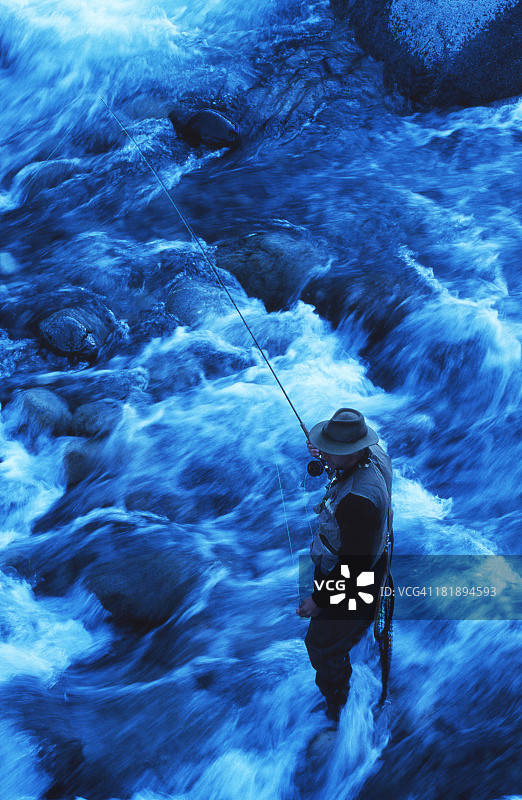在智利的飞蝇钓图片素材