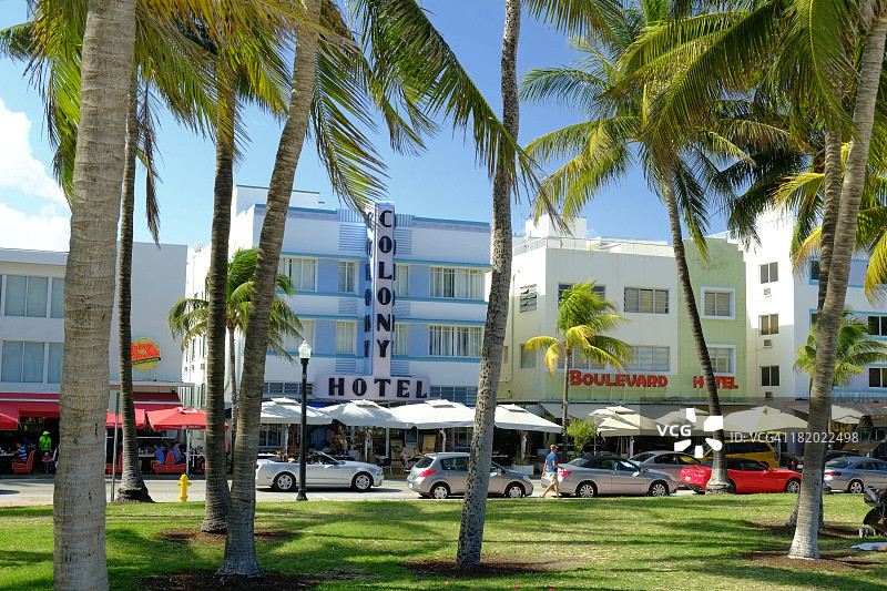 迈阿密南海滩海洋大道图片素材