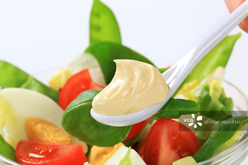 一勺蛋黄酱图片素材