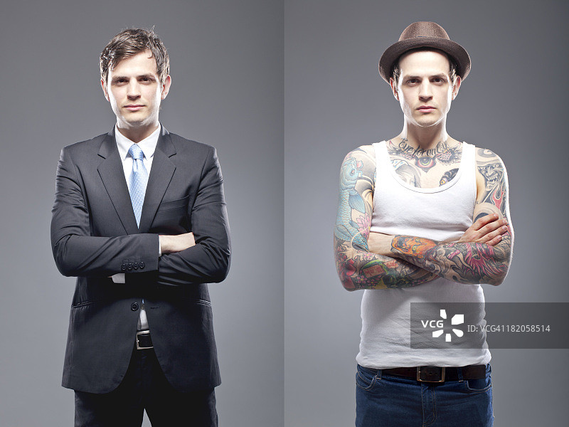 有纹身的人的肖像图片素材