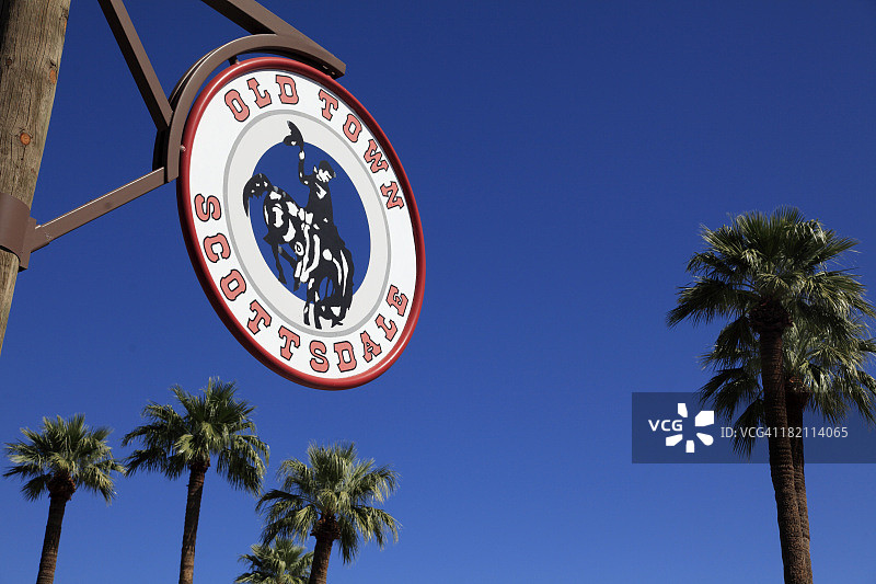 斯科茨代尔老城路标图片素材