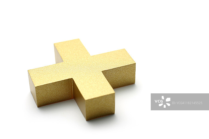 金色加号符号图片素材