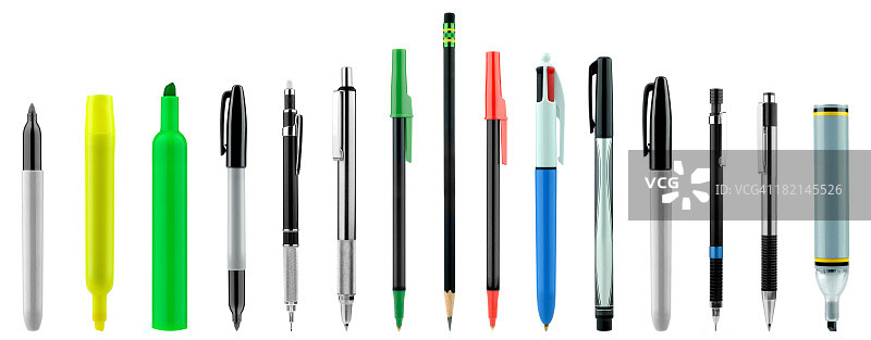 笔、铅笔、荧光笔图片素材