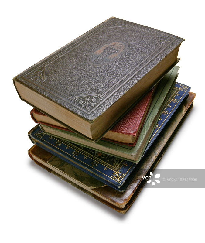 一叠古董书籍图片素材