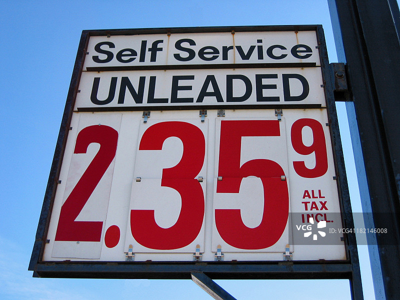 天然气价格标牌图片素材