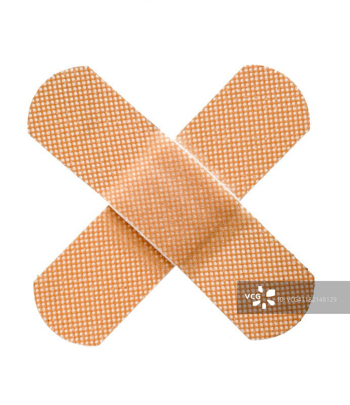 两个交叉的绷带图片素材