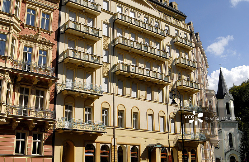 捷克共和国卡罗维发利温泉小镇图片素材