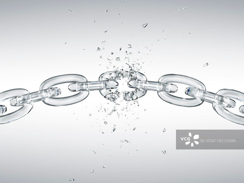 玻璃链断裂图片素材