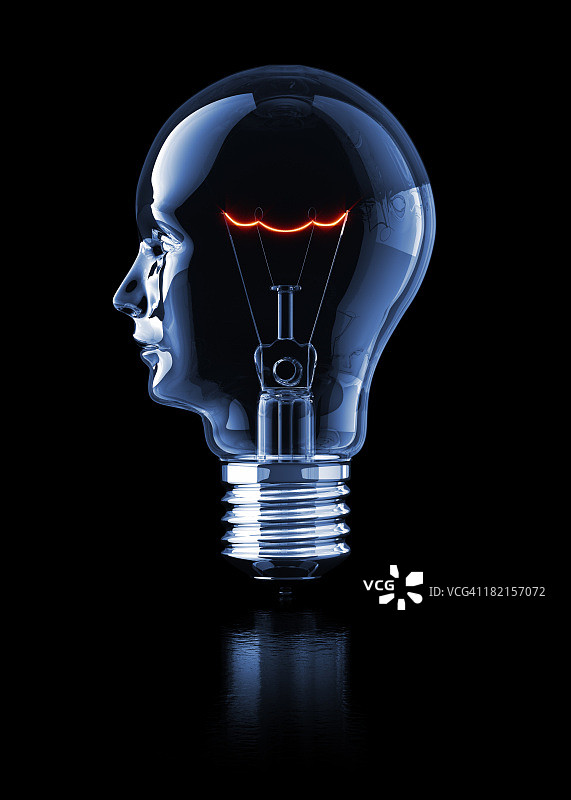 灯泡头像（侧面）图片素材