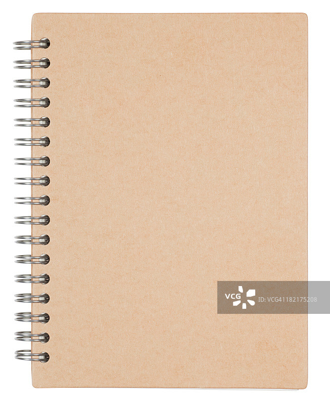 关闭的天然木色笔记本图片素材