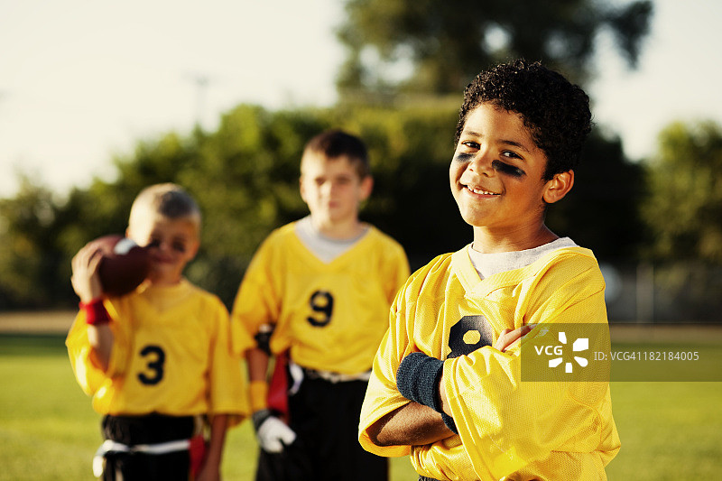 腰旗橄榄球运动员图片素材