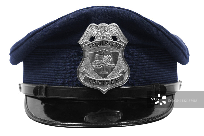 带保安徽章的帽子图片素材