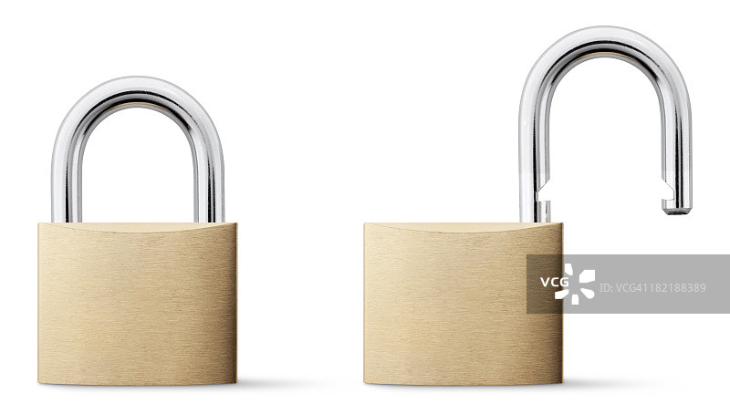 打开和关闭的挂锁图片素材