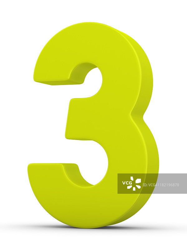 绿色数字3图片素材