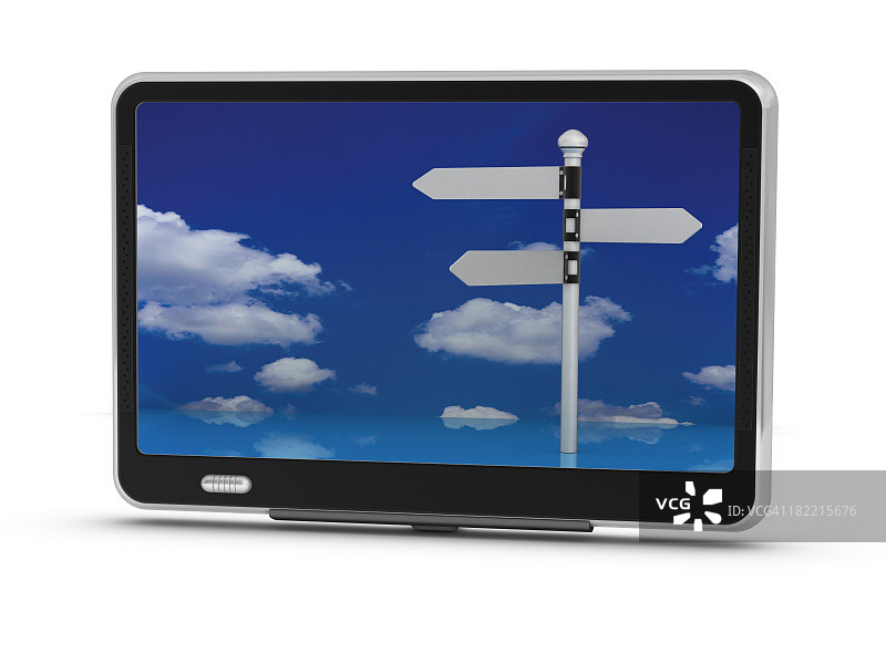 GPS导航和路标图片素材