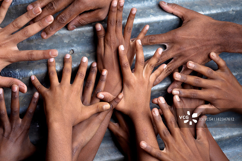 团结一致，充满希望的手图片素材