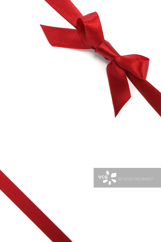 红色礼品丝带蝴蝶结图片素材