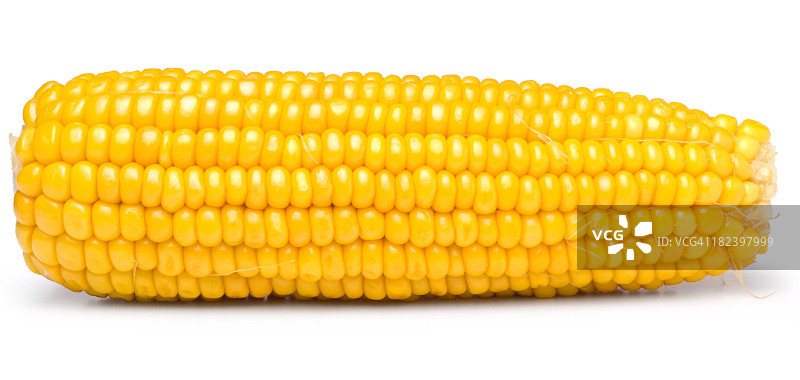 白色背景上的甜玉米图片素材