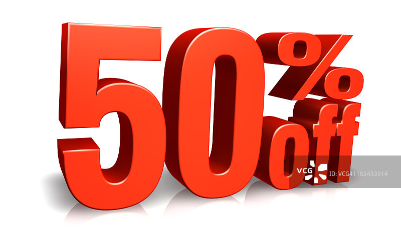 红色五折优惠图片素材