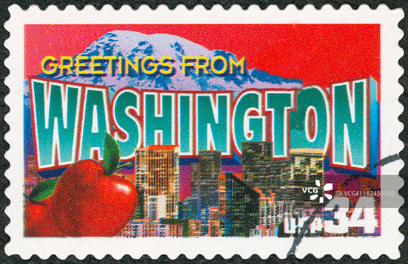 华盛顿邮票图片素材