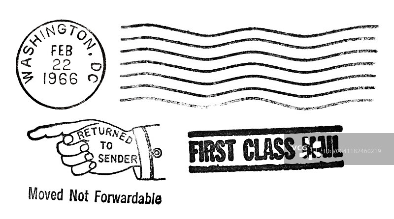 华盛顿特区复古邮戳图片素材